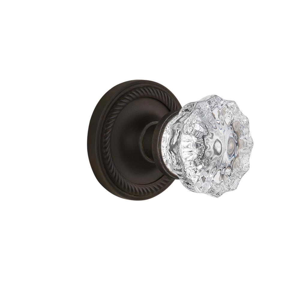 Nostalgic Warehouse ROPCRY Privacy Knob Rope rosette with Crystal Knob in Oil